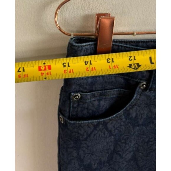 Chico’s So Slimming Women’s Skinny Jeans Blue Basil Print Regular Size 00 - Picture 7 of 10